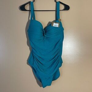 NIP TUCK Tummy Control One-Piece Swimsuit – Teal – Size 10 – New With Tags
